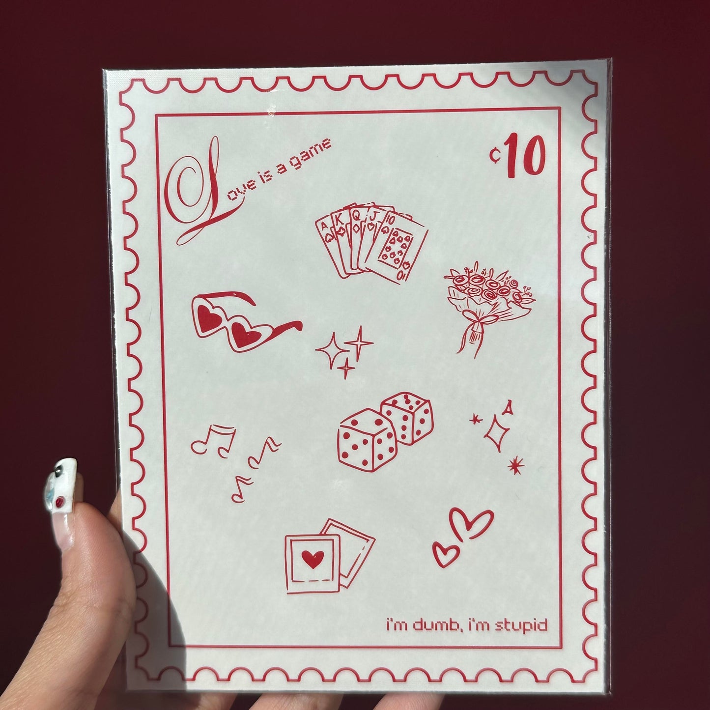 Love Is A Game Temporary Tattoos