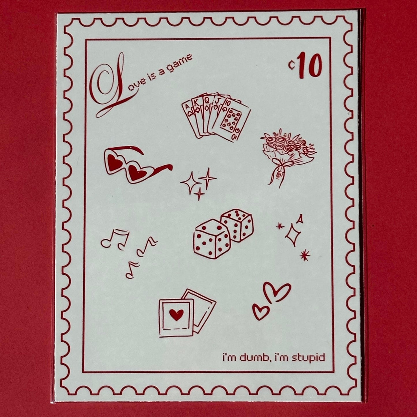 Love Is A Game Temporary Tattoos